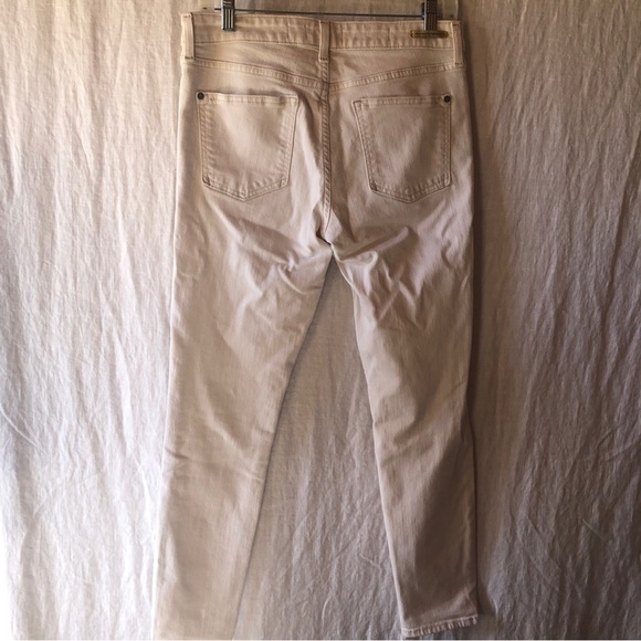 Pilcro and the Letterpress Anthropologie ivory denim jeans Stet fit size 28 - Picture 7 of 9